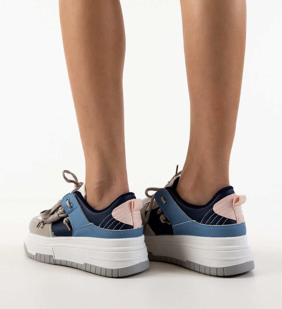 Sneakers Dama Deleon Gri - Confort Urban - imagine 3