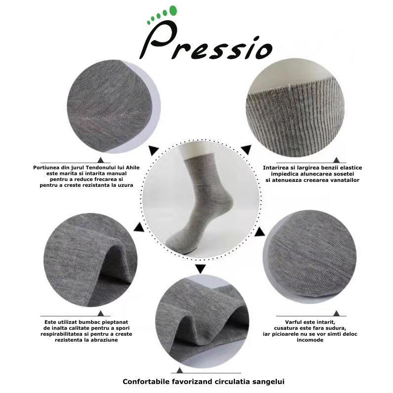 Sosete Diabetici Pressio Gri - Fără Presiune - imagine 1
