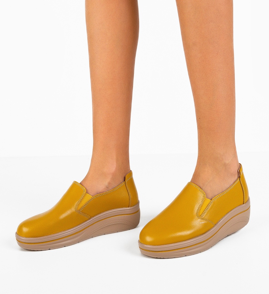 Pantofi Casual Alpino Galbeni - Confort și Stil