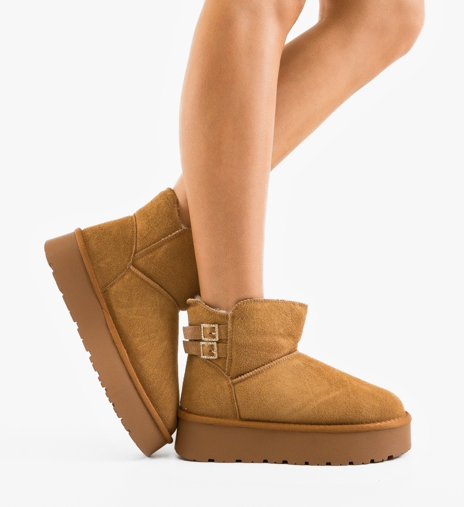 Cizme Ug Tieme Camel Depurtat - Confort & Stil - imagine 4