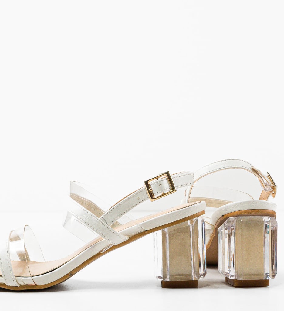 Sandale Toc Martens Albe | Eleganță și Stil - imagine 7
