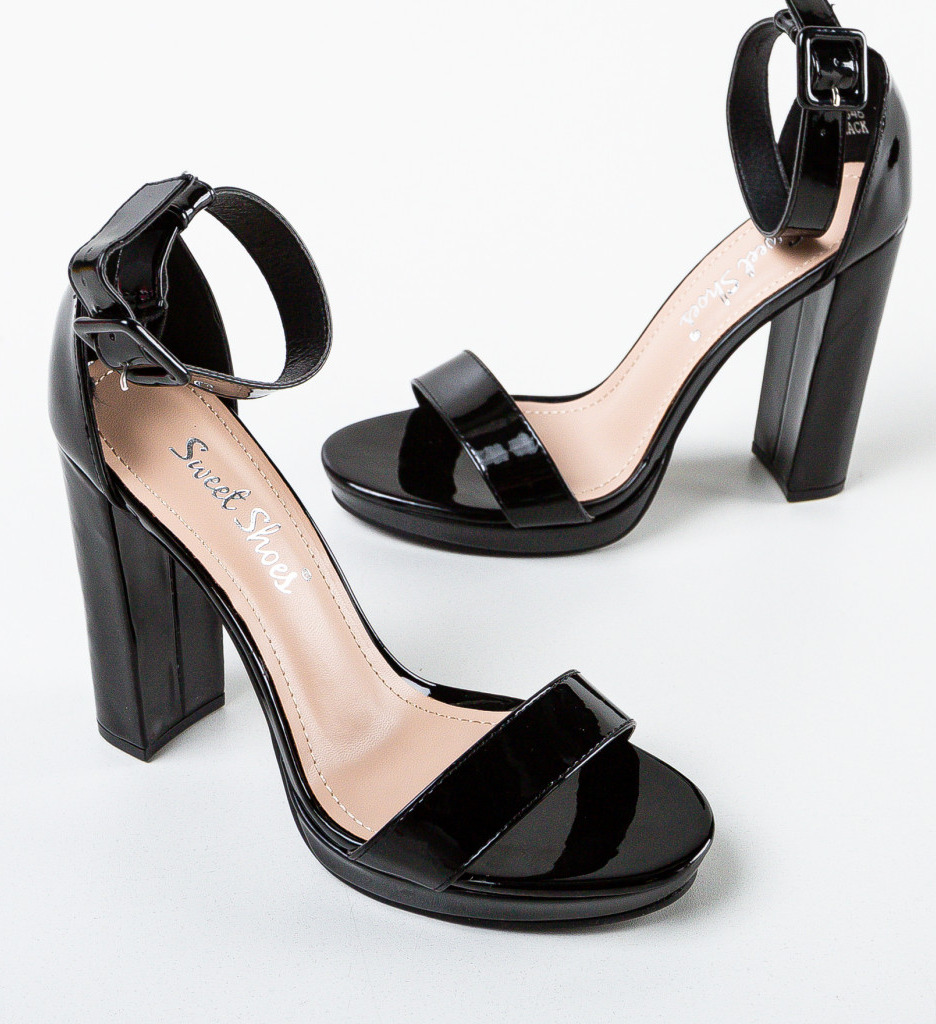 Sandale Toc Salo Negre - Eleganță și Stil - imagine 6