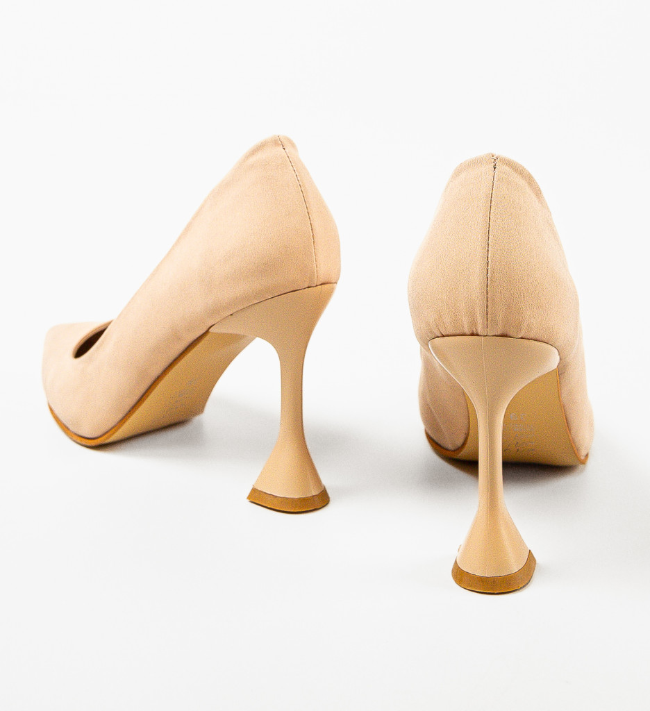 Pantofi Toc Reaz Nude - Eleganță și Confort - imagine 8