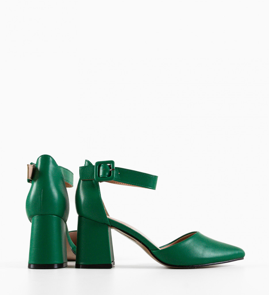 Pantofi Dama Avitus Verzi cu Toc Eleganți - imagine 8