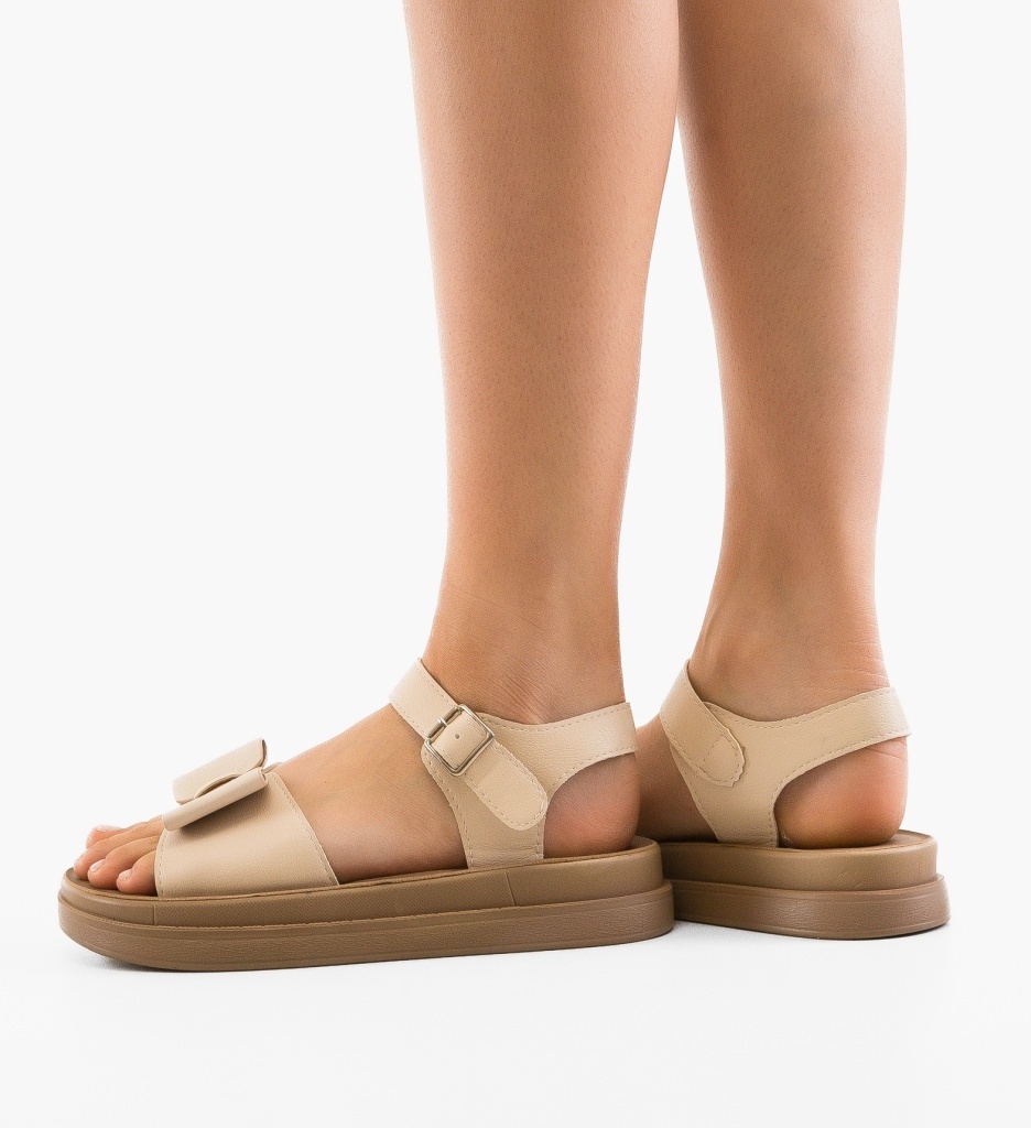 Sandale Dama Bej Elegante și Confortabile - imagine 2