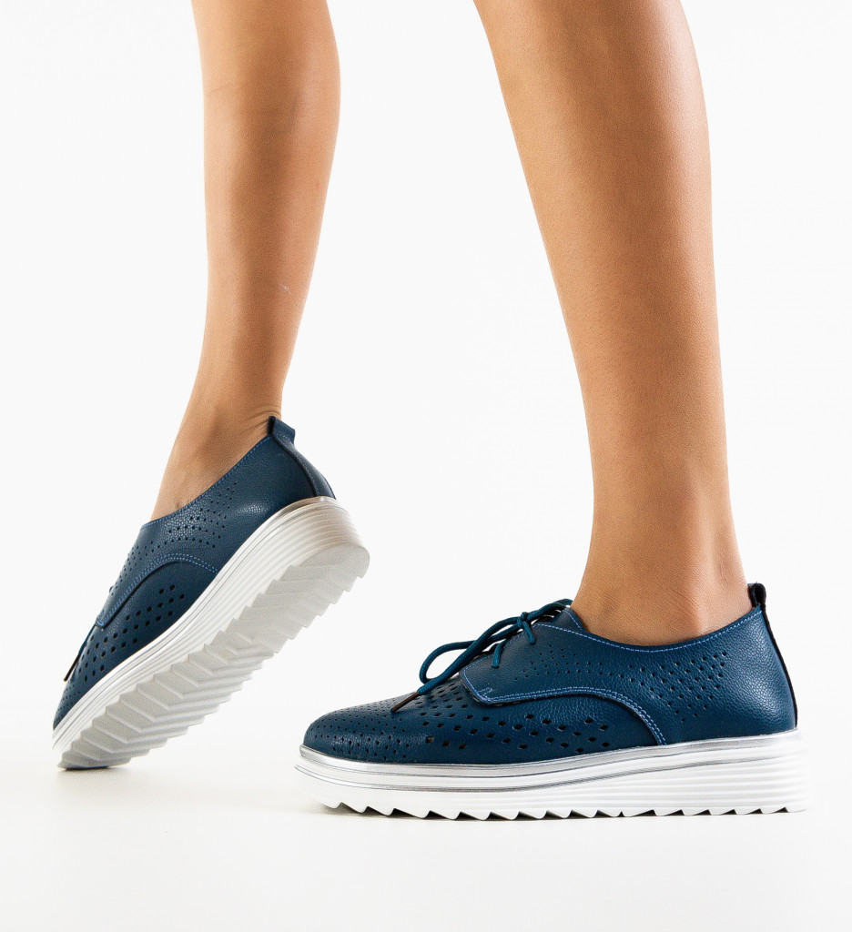 Pantofi Casual Dama Albastri - Confort & Stil