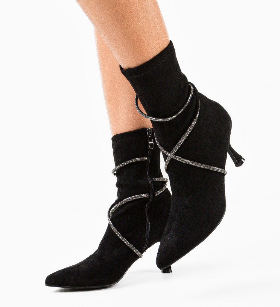 Botine Dama Naomi | Eleganță și Stil Negru - imagine 3