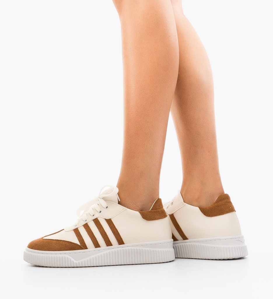 Sneakers Dama Crimson Albi | Confort și Stil - imagine 4