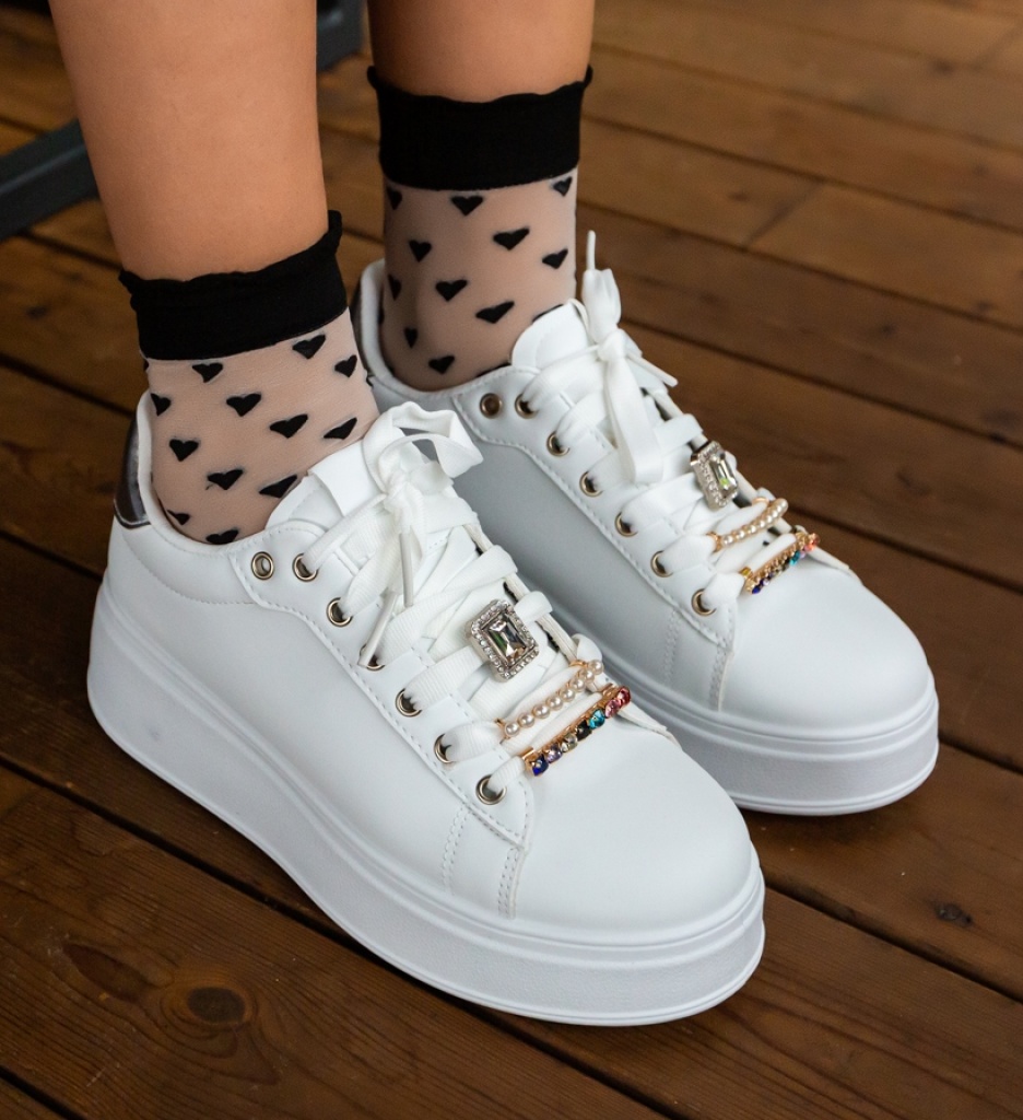 Sneakers Dama Bryson Albi - Confort și Stil - imagine 6
