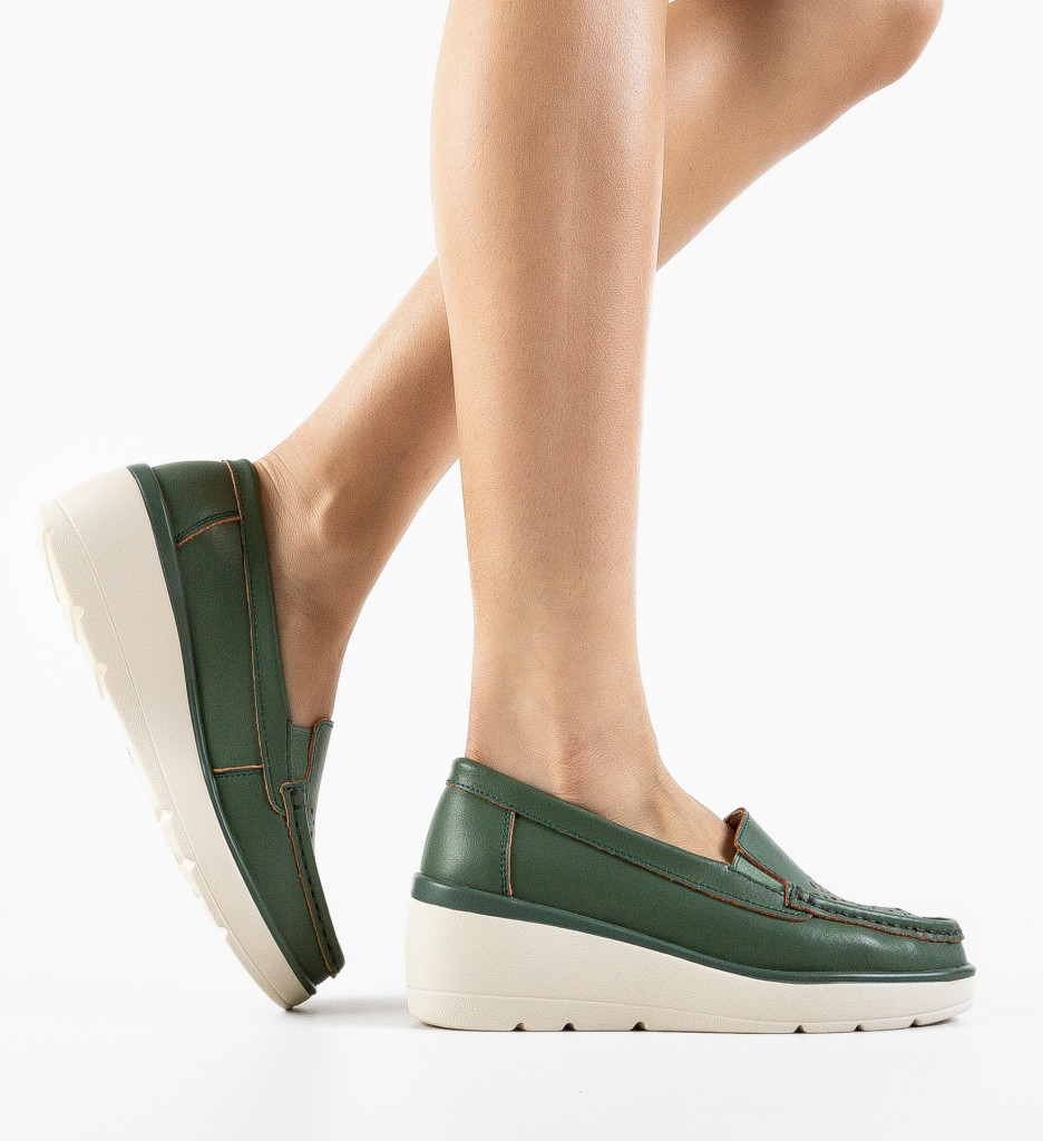 Pantofi Casual Verzi Atic | Confort Zilnic - imagine 2