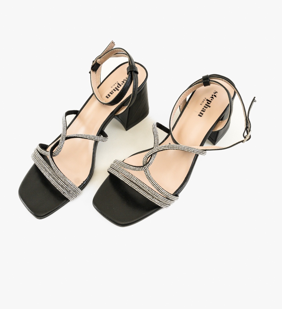 Sandale cu Toc Aidan Negre - Eleganță Asigurată - imagine 4