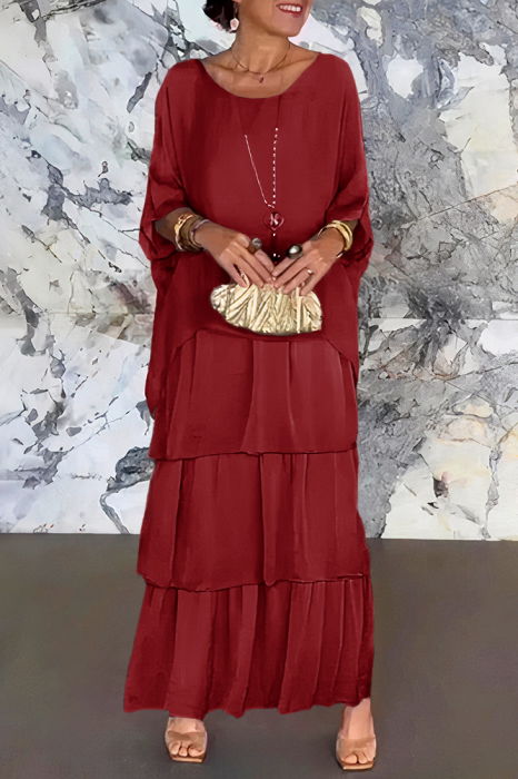 Rochie Mătase cu Volane, Eleganță | Shopika