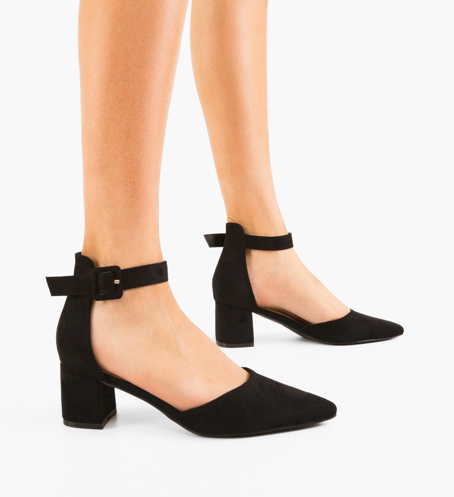 Pantofi Cain Negri Eleganți cu Toc