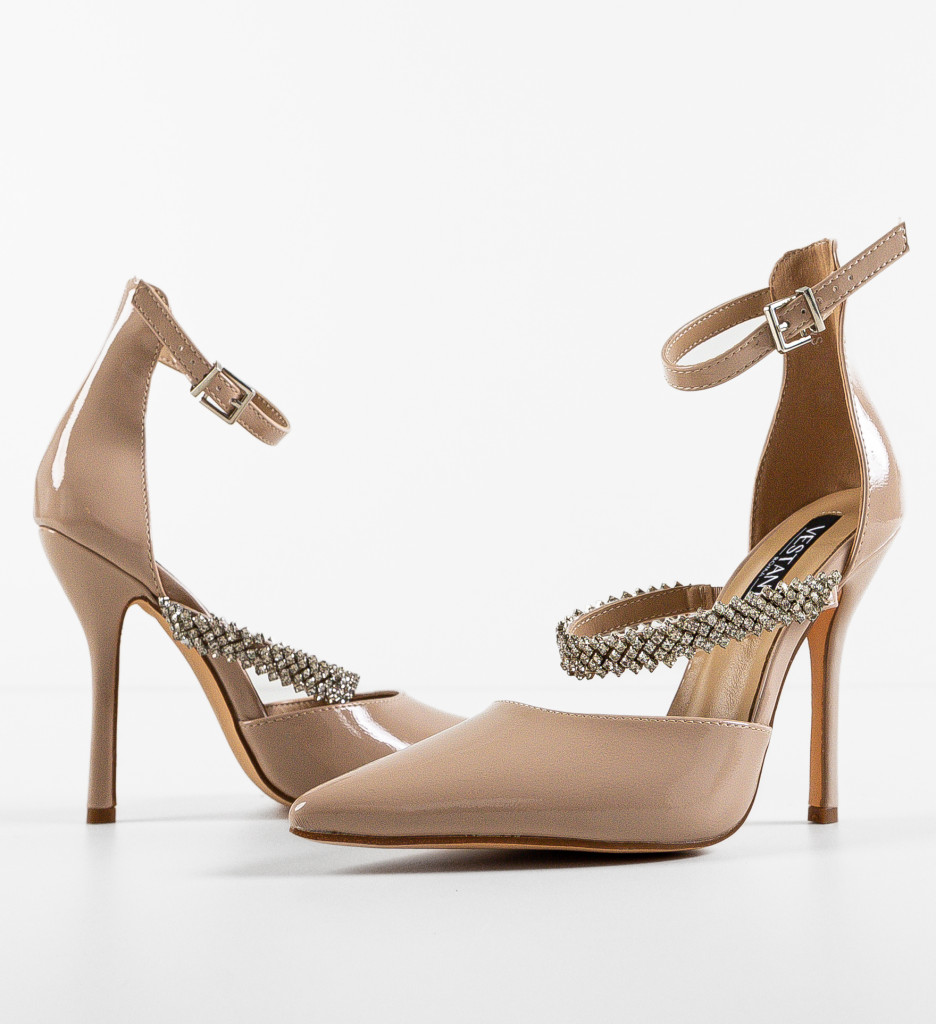 Pantofi Frank Nude | Eleganți cu Toc pentru Femei - imagine 9