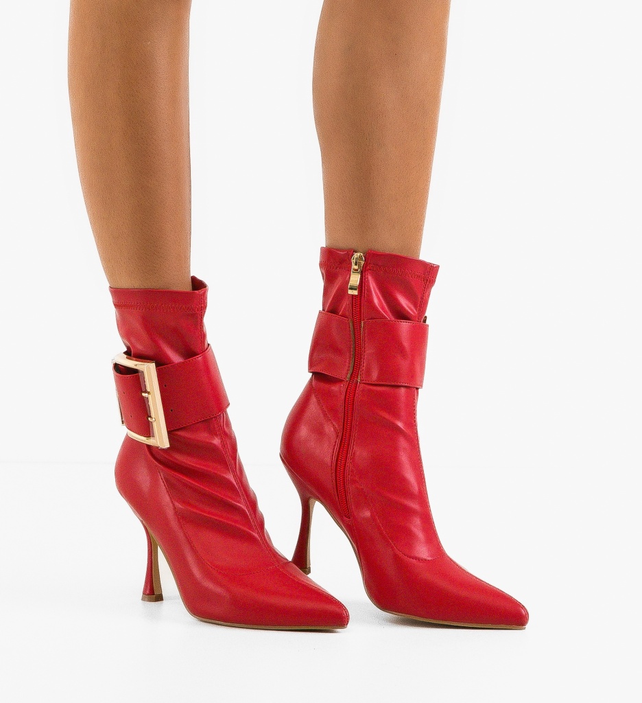 Botine Uju Rosii - Eleganță și Stil Feminin - imagine 4