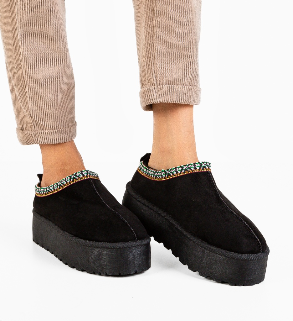 Papuci UGG Fynys Negri - Confort Maxim - imagine 2