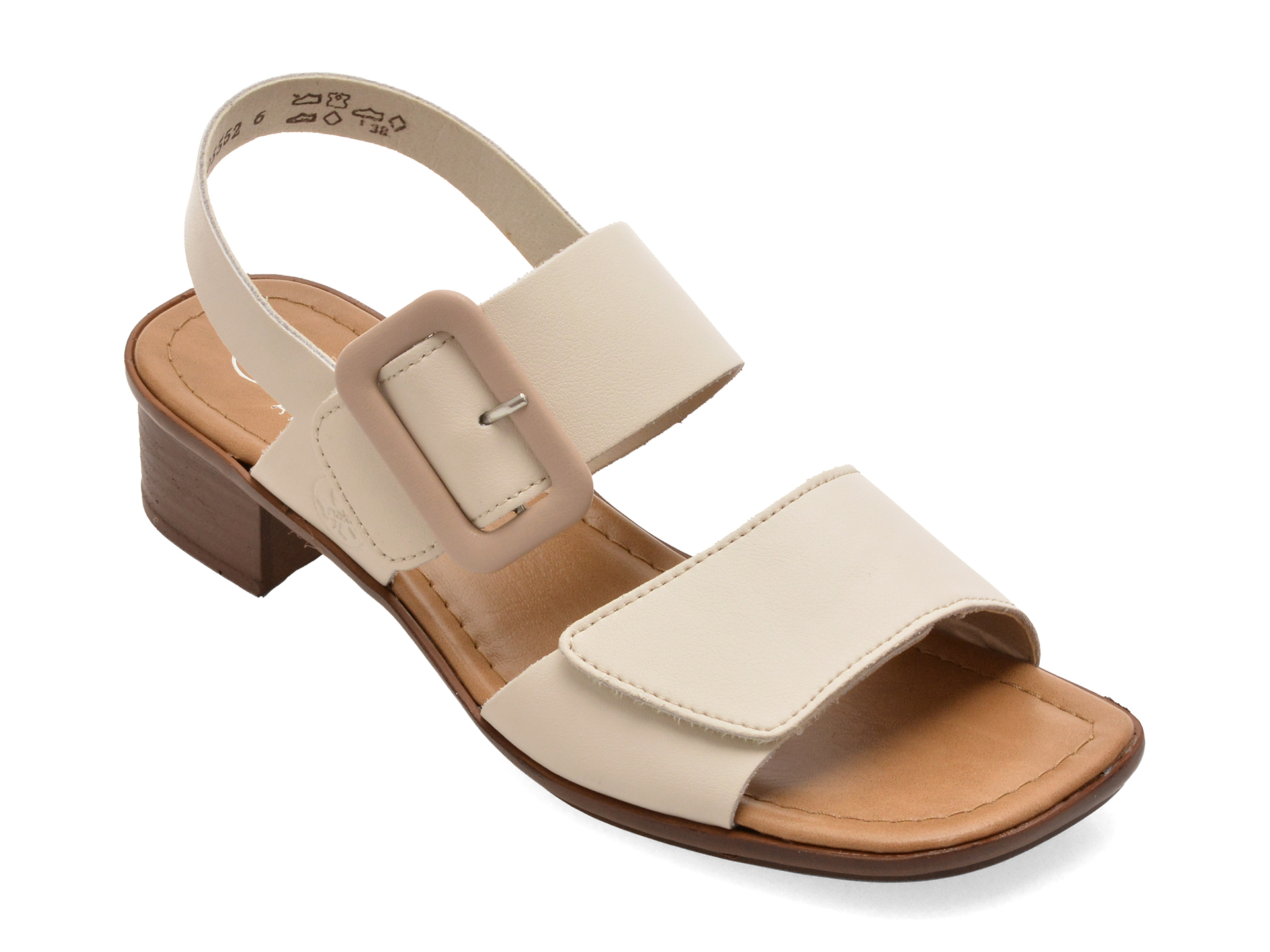 Sandale Rieker 62663 Bej Piele Naturală Confort