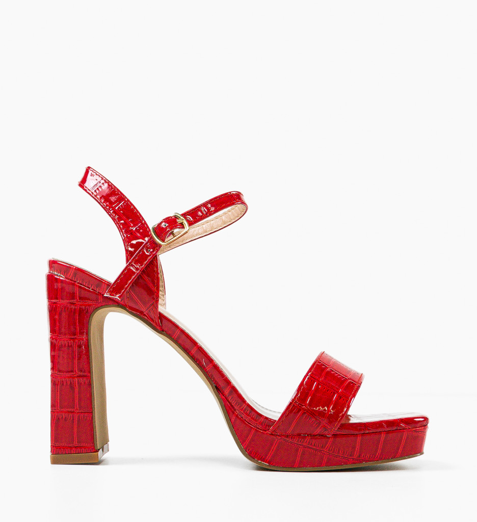 Sandale Rosii cu Toc Ayafy | Eleganță Remarcabilă - imagine 4