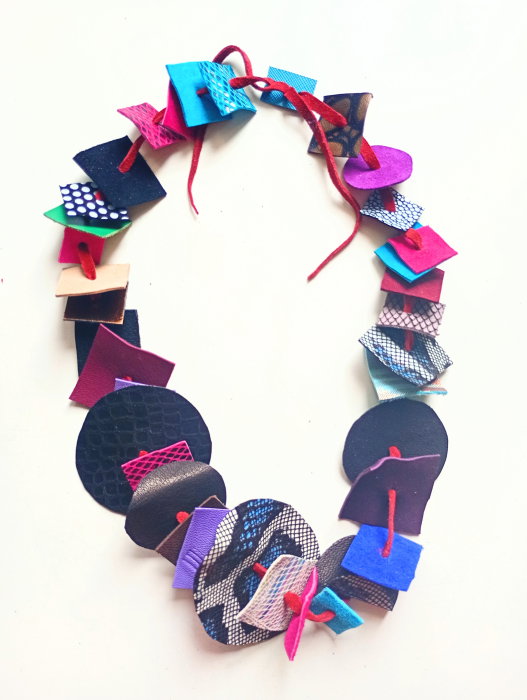 Colier Piele Geometric Unicat Shopika