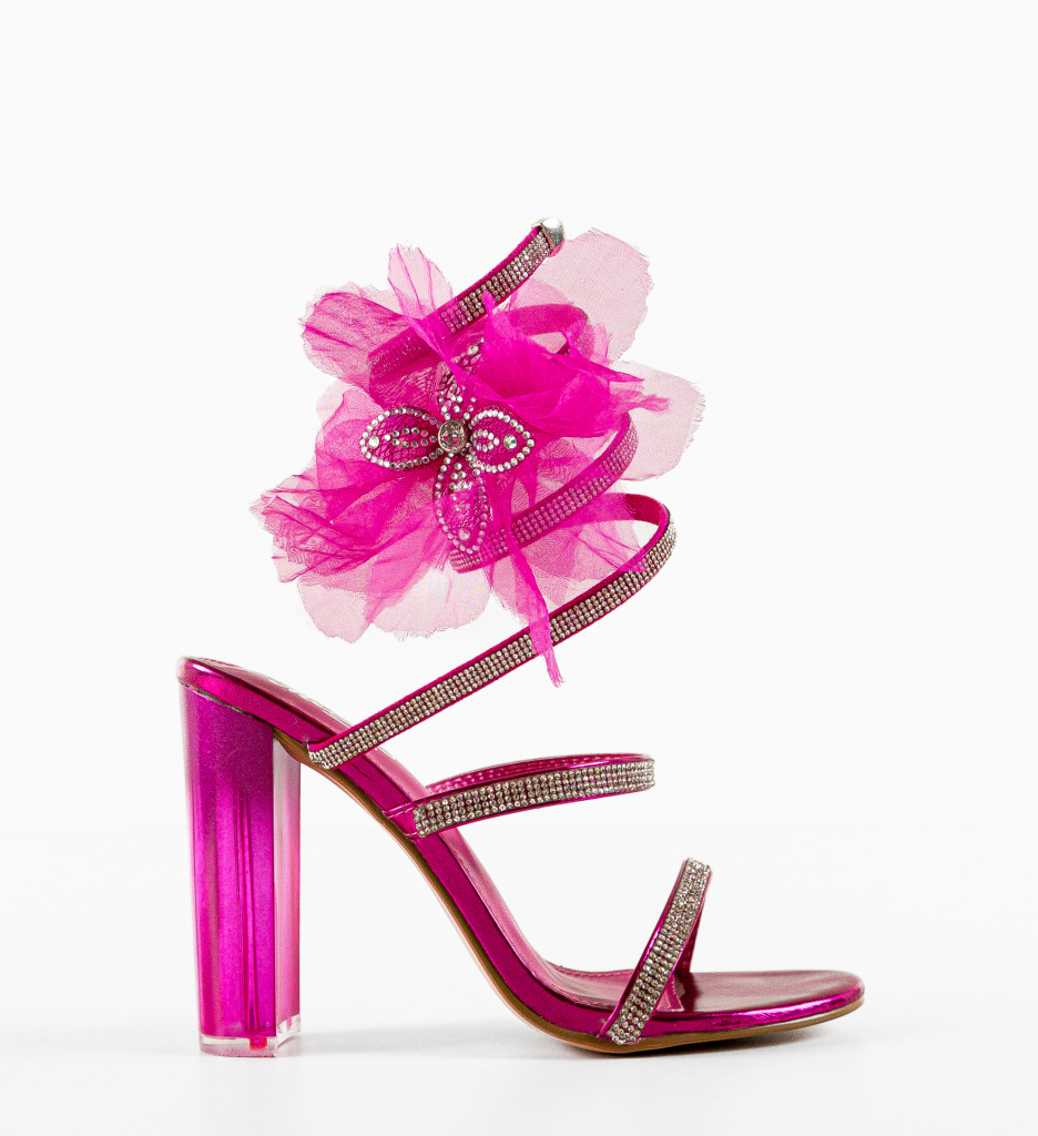 Sandale cu toc Zambel Fuchsia - Eleganță și Stil - imagine 6