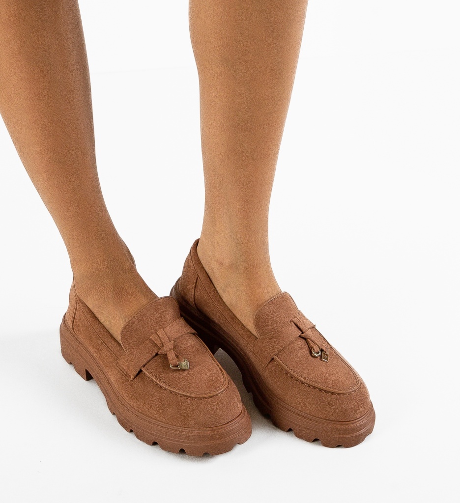 Pantofi Casual Dama Valya Camel - Confort și Stil