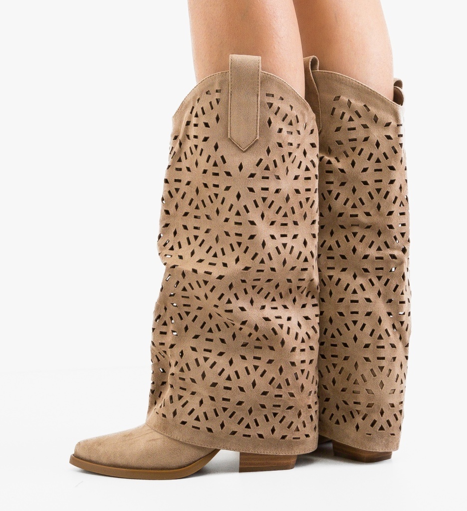 Cizme Dama Herte Khaki – Eleganță și Confort - imagine 3