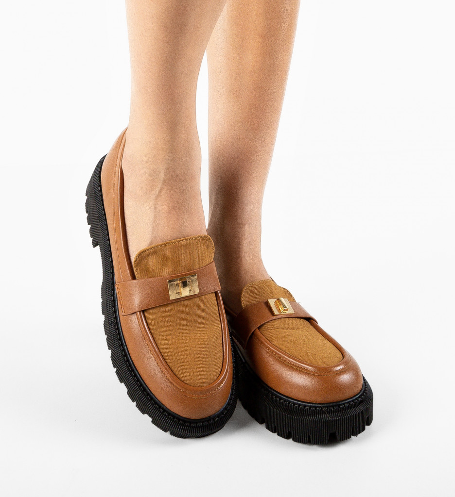Pantofi Casual Salma Camel - Confort Zilnic - imagine 2