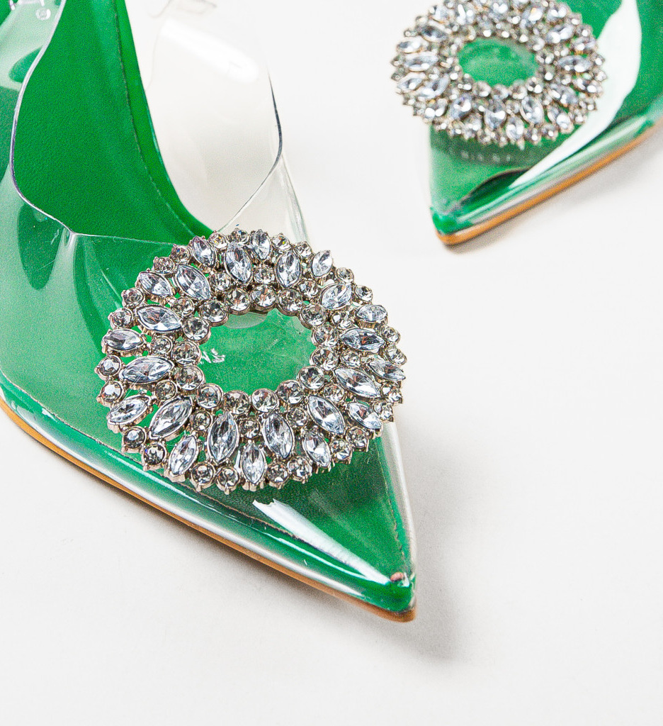 Pantofi cu Toc Ecaterina Verzi | Eleganță Asigurată - imagine 5