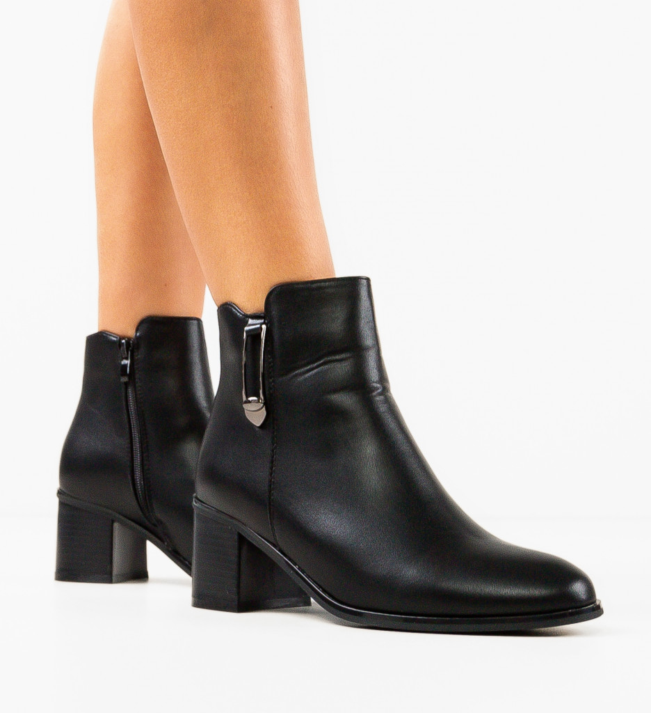 Botine Mahdi Negre - Eleganță și Stil - imagine 4