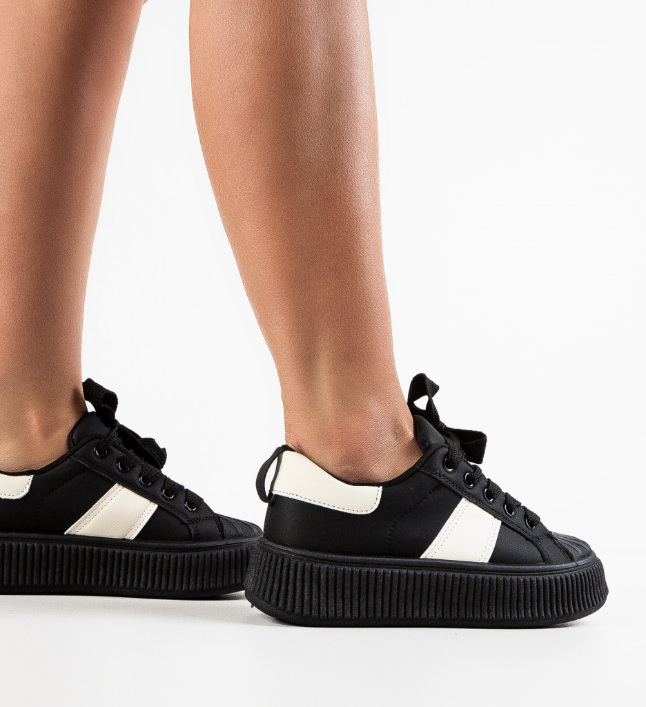 Sneakers Dama Kiona Negru - Confort și Stil - imagine 3