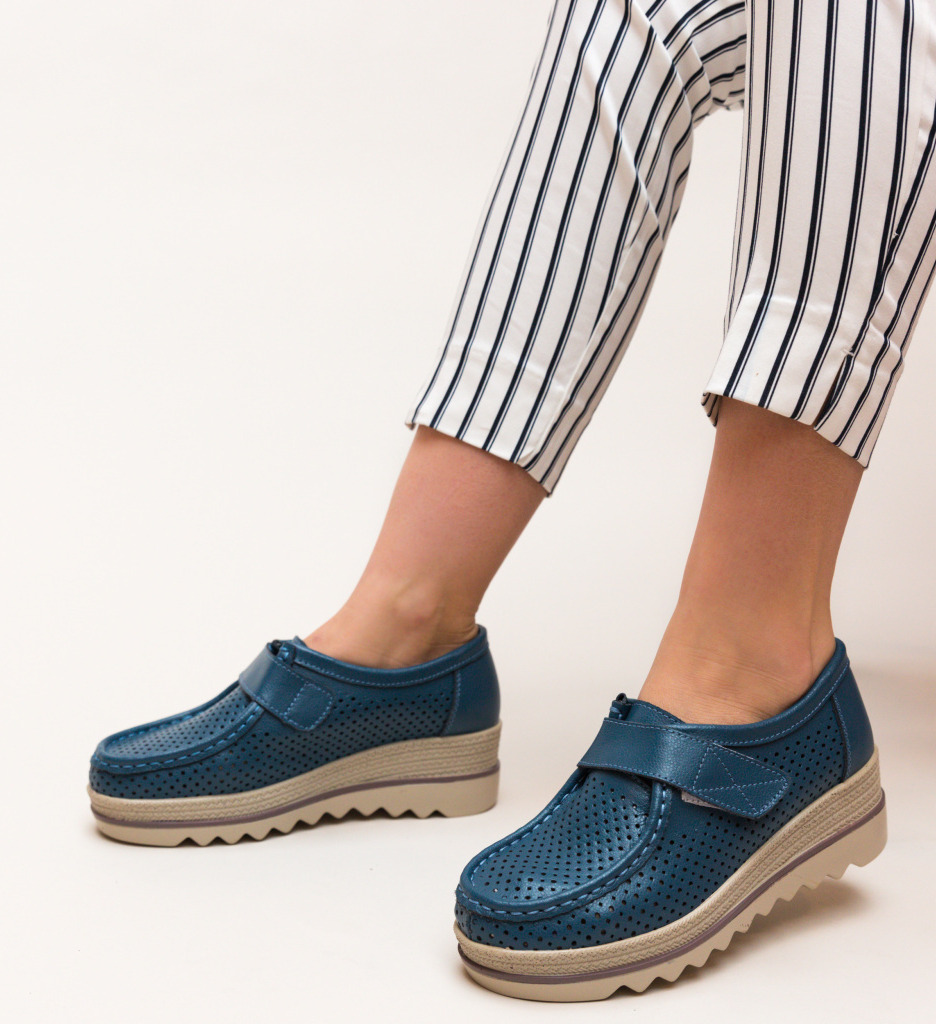 Pantofi Casual Histria Albastri - Confort și Stil - imagine 4