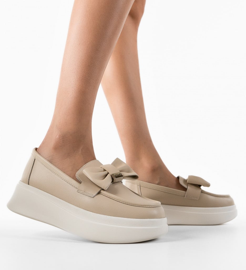Pantofi Casual Dama Volga Bej - Confort și Stil - imagine 4