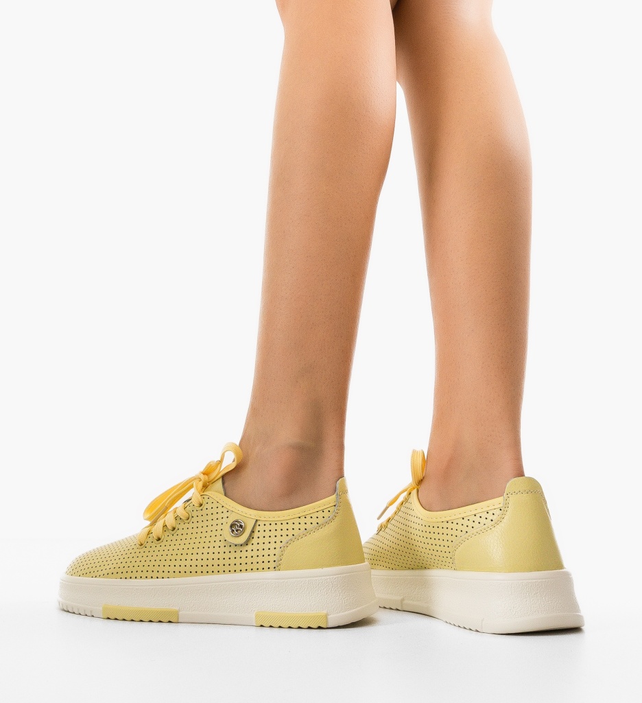 Pantofi Casual Galbeni Ygrysha | Confort Zilnic - imagine 4