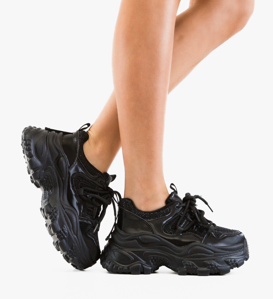 Sneakers Dama Yera Negri | Confort și Stil Sport - imagine 5