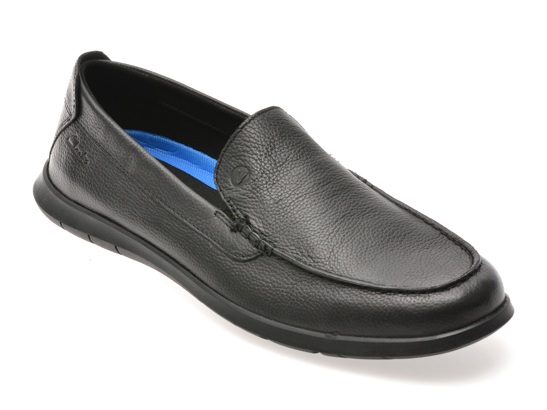 Mocasini Clarks negri FLEXWAY STEP piele naturală