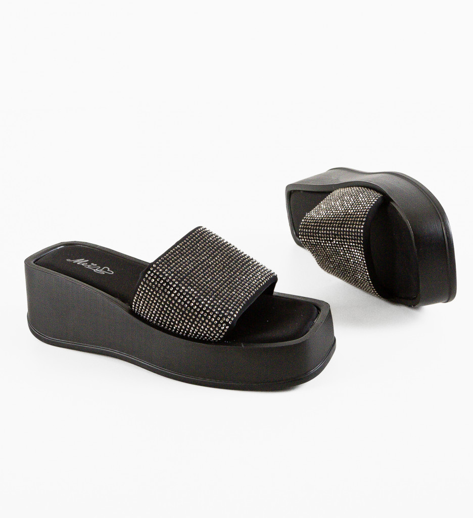 Platforme Dama Vanders Negre Elegante - imagine 6