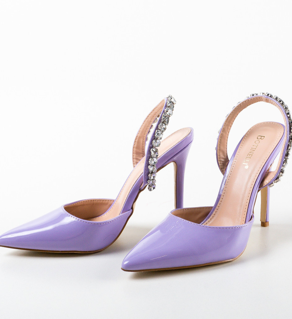 Pantofi Bleom Mov | Toc Elegant - imagine 6