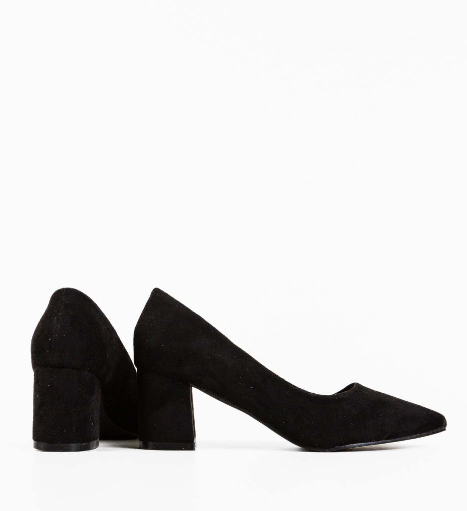 Pantofi Popeq Negri cu Toc Eleganți - imagine 5