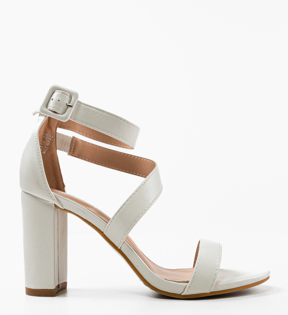 Sandale cu Toc Philiber Albe | Design Elegant - imagine 5