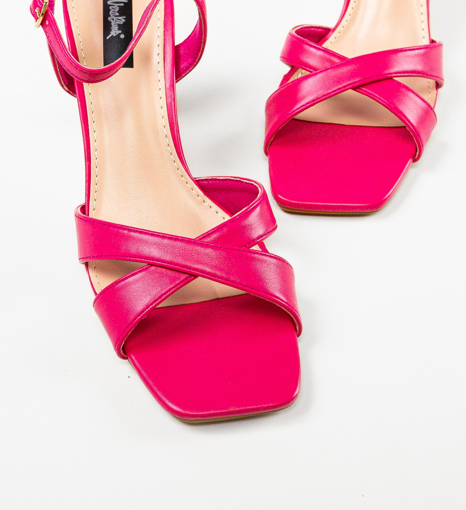 Sandale cu Toc Pendo Fuchsia - Eleganță Asigurată - imagine 6