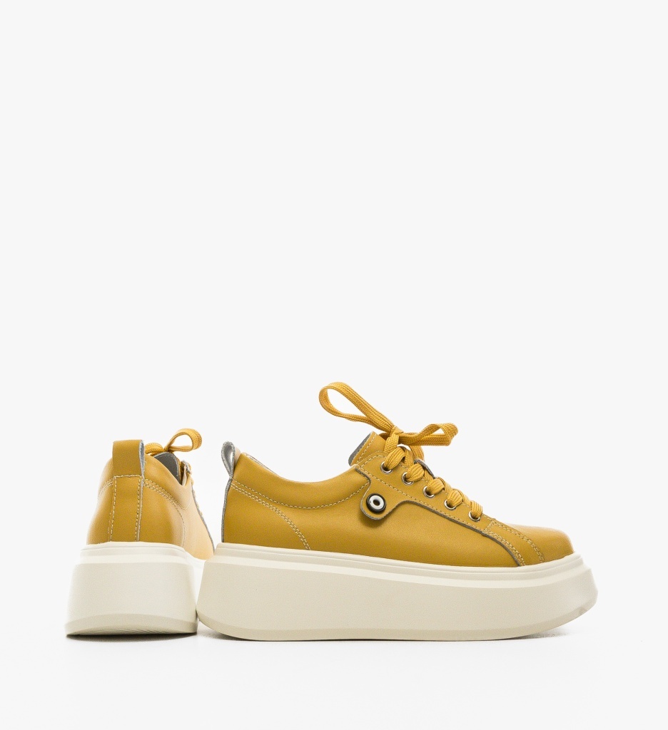 Pantofi Casual Nuandre Galbeni – Stil și Confort - imagine 5