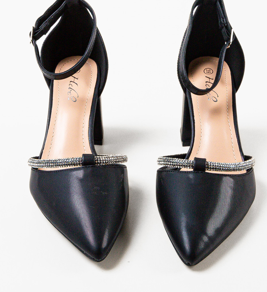Pantofi Lylama Negri cu Toc - Eleganță și Stil - imagine 5