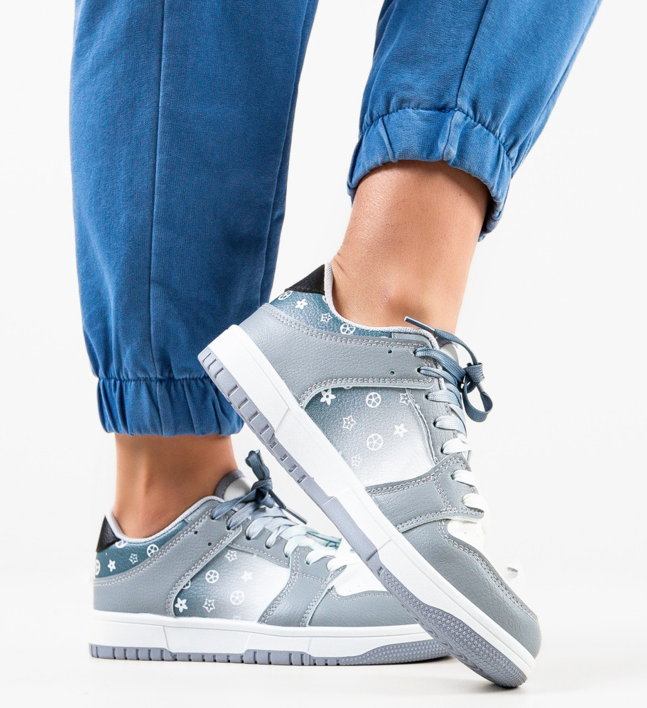 Sneakers Dama Kobe Gri - Confort și Stil - imagine 2