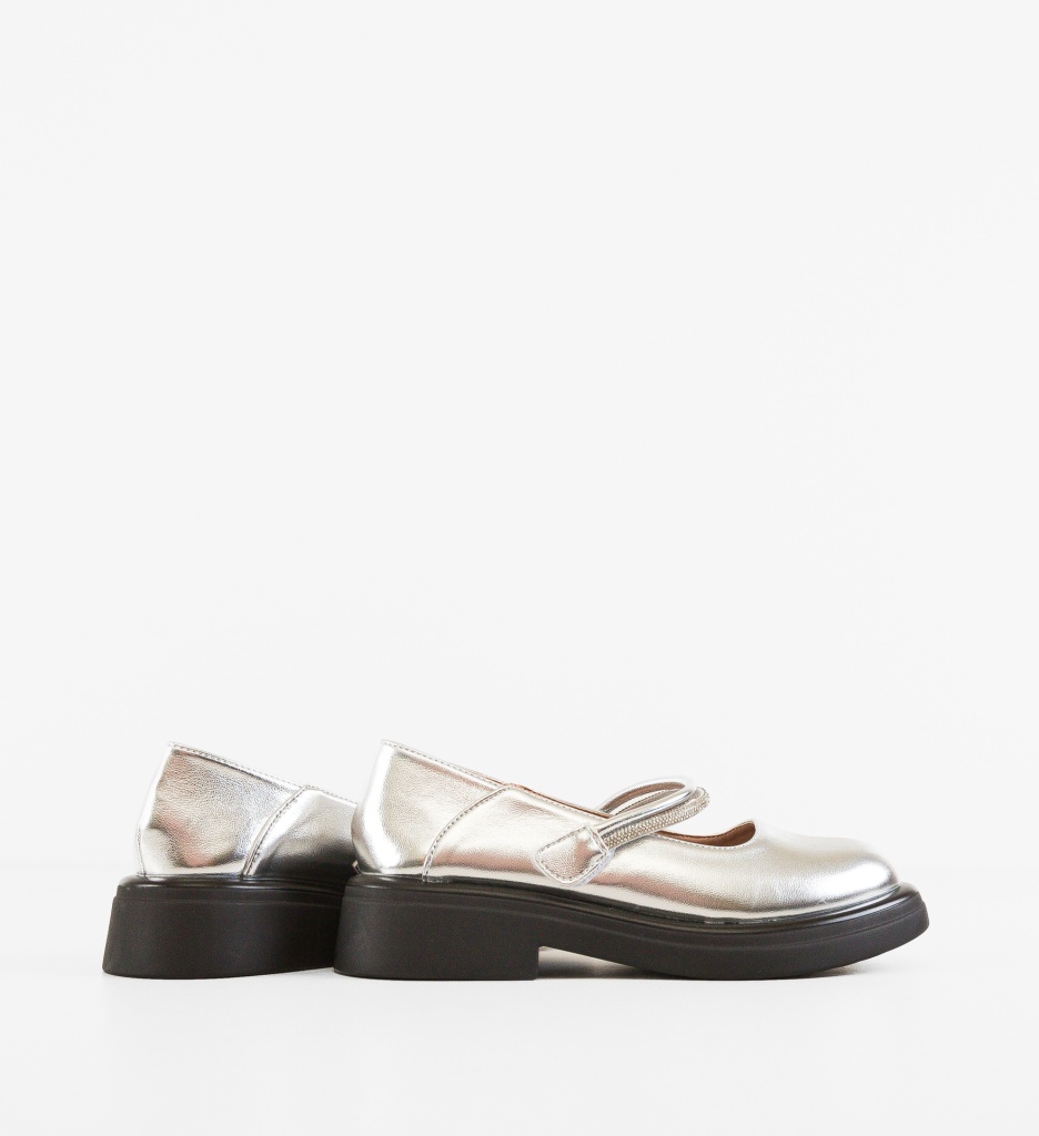 Pantofi Casual Maeve Argintii - Eleganță și Confort - imagine 3