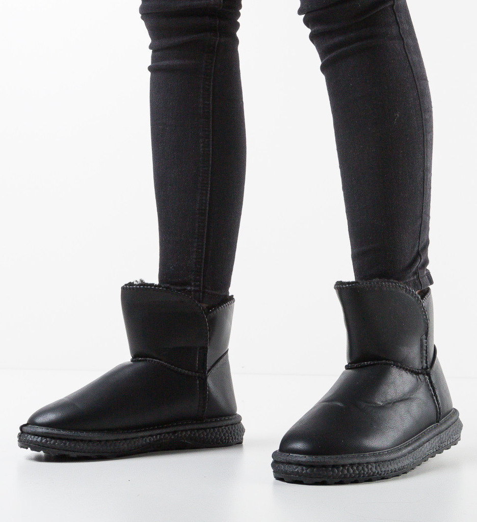 Cizme Tip UGG Negre | Confort și Eleganță - imagine 2