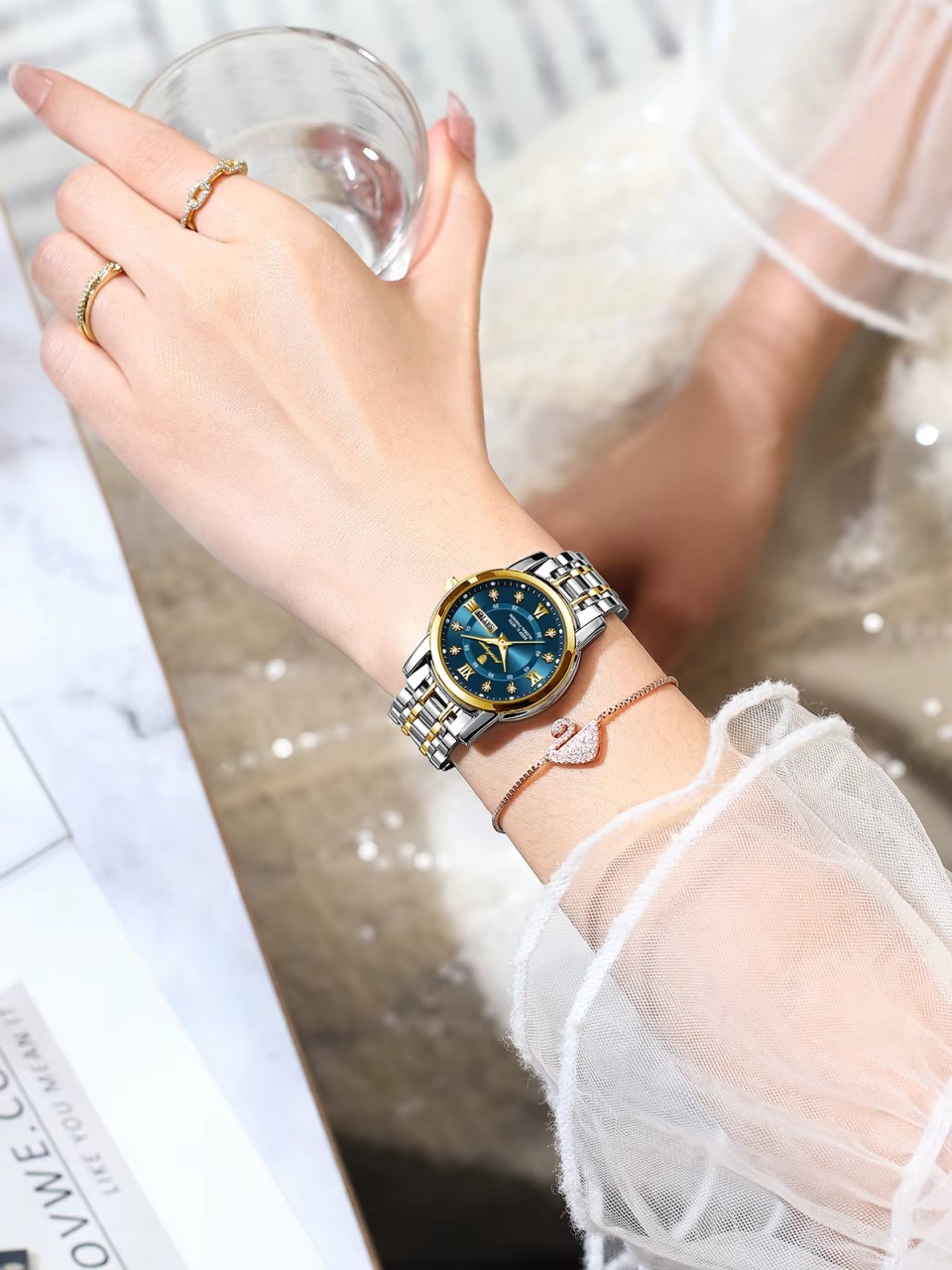Ceas Poedagar CS1803 - Eleganță din oțel inoxidabil - imagine 2