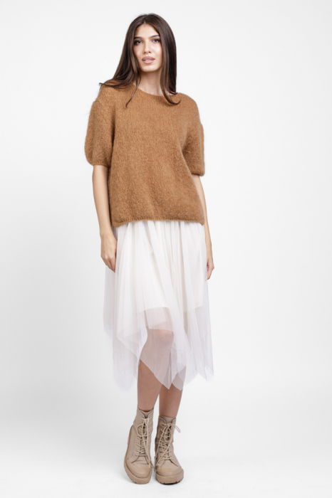 Pulover Mohair Camel Shopika | Design Elegant
