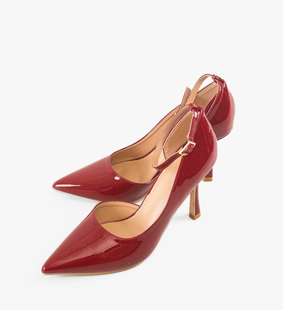 Pantofi Dama Iga Grena cu Toc Eleganți - imagine 4