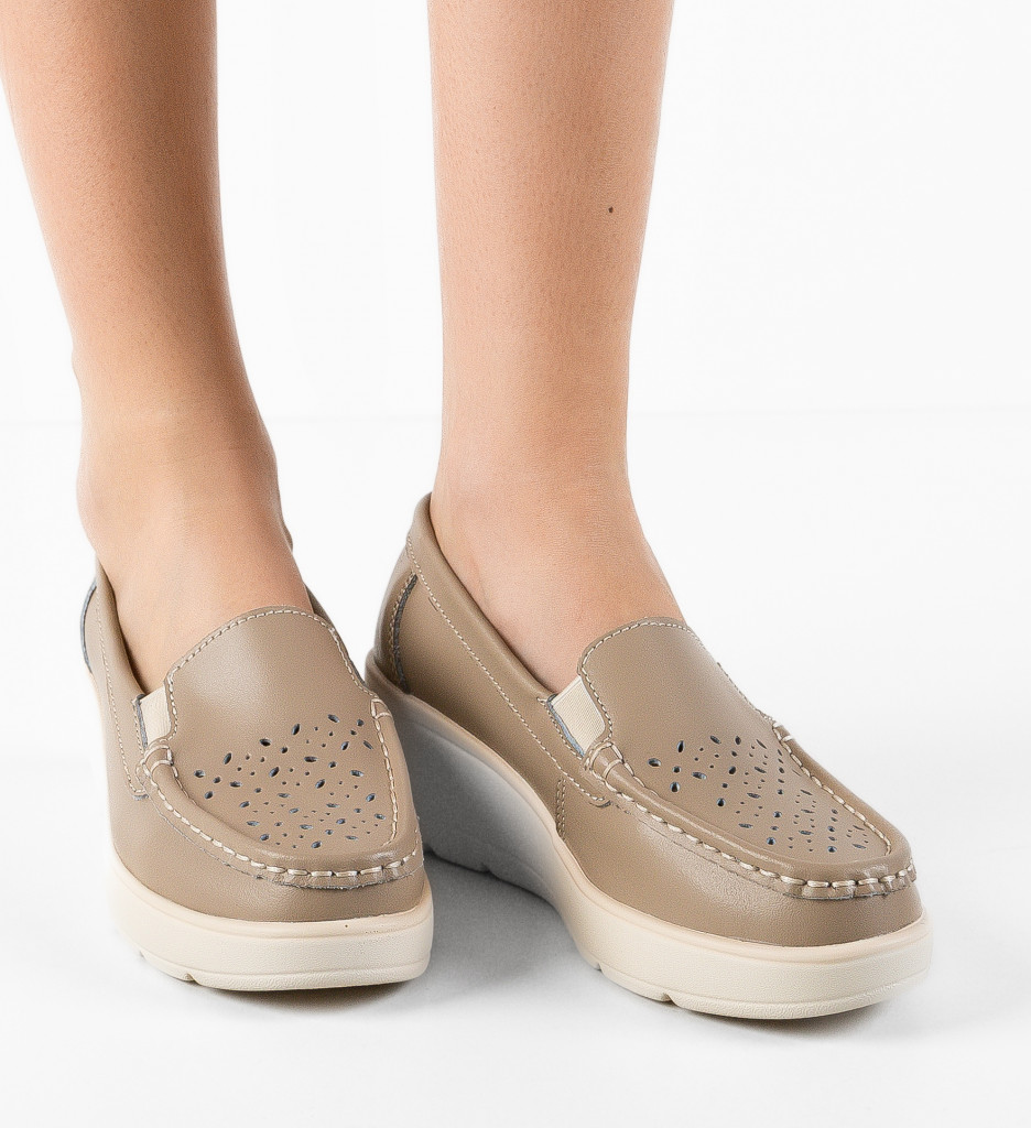 Pantofi Casual Atic Bej - Confort și Stil Zilnic - imagine 2