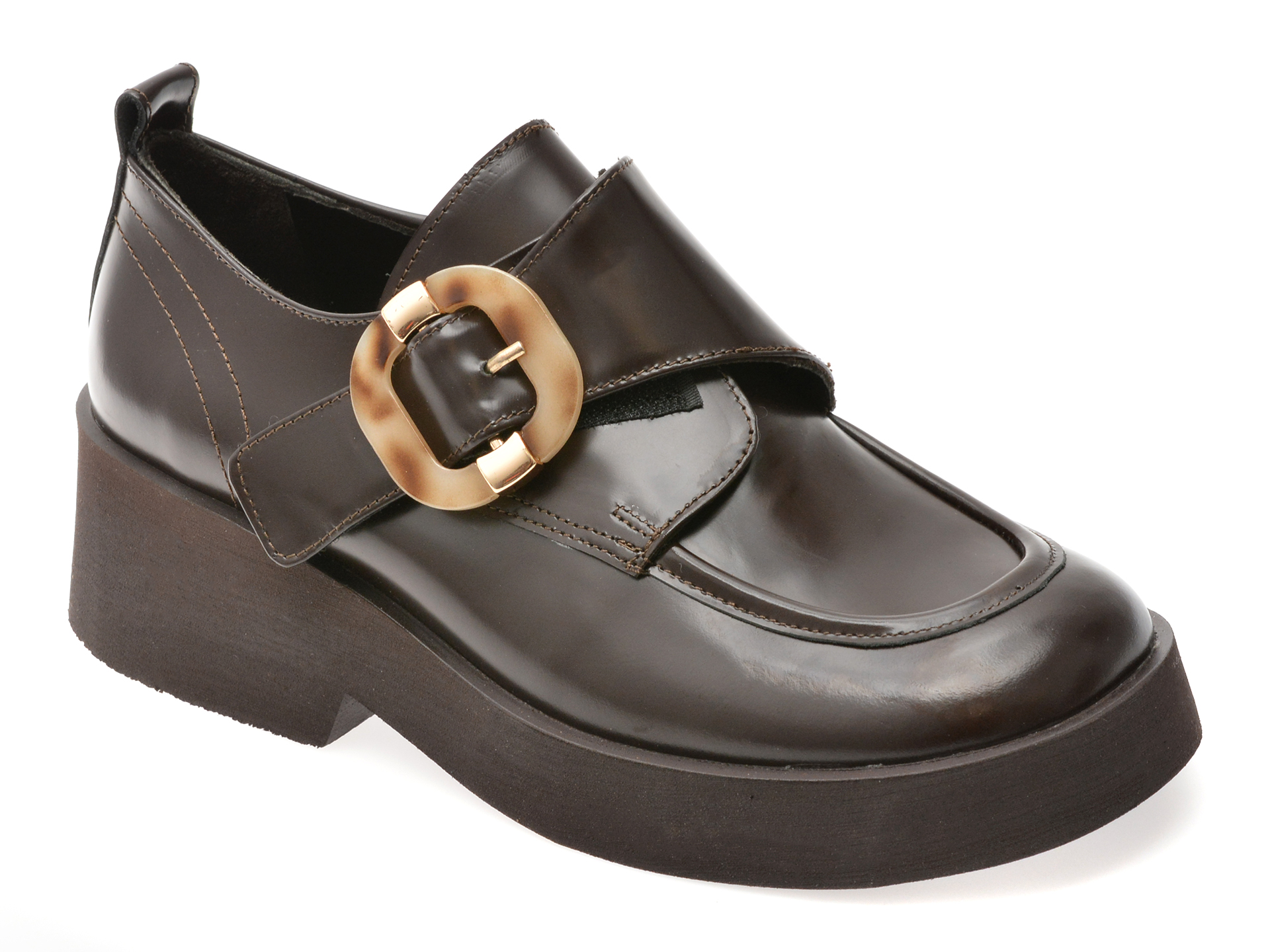 Pantofi EPICA Maro din Piele Naturală